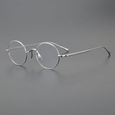 Biron Vintage Round Titanium Eyeglasses Frame Round Frames Southood Silver